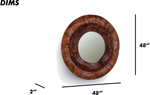Handcrafted Concave Wooden Frame Mirror