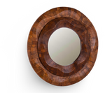 Handcrafted Concave Wooden Frame Mirror