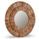 Handcrafted Concave Wooden Frame Mirror
