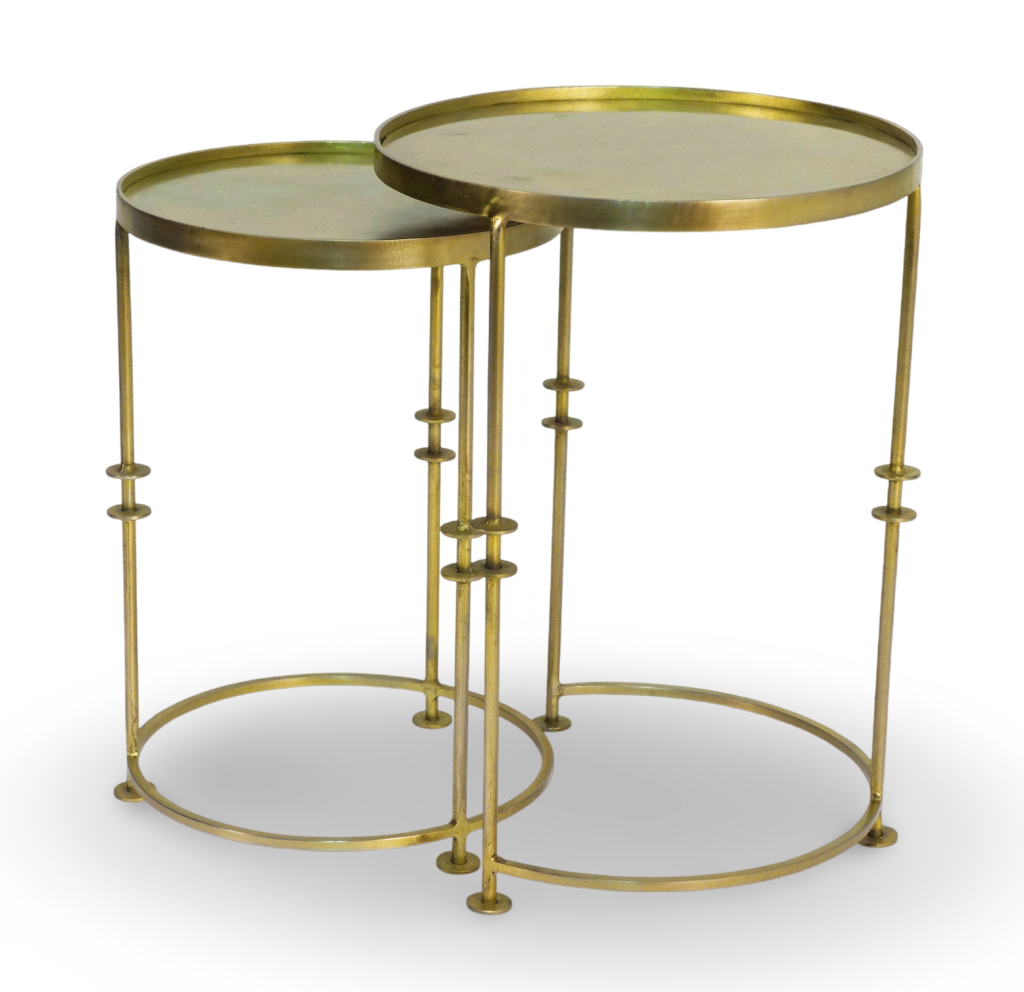 Round Black Metal Nesting Tables