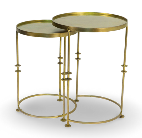Round Black Metal Nesting Tables