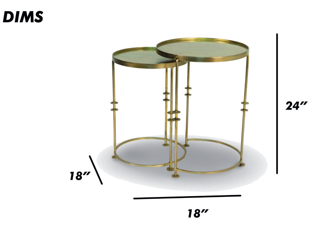 Round Black Metal Nesting Tables