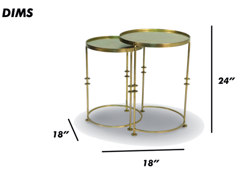 Round Black Metal Nesting Tables
