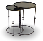 Round Black Metal Nesting Tables