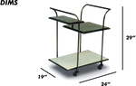 Metal and Stone Bar Trolley
