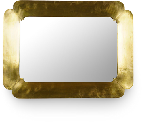 Rectangular Gold Wall Mirror