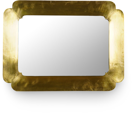 Rectangular Gold Wall Mirror