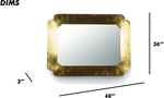 Rectangular Gold Wall Mirror