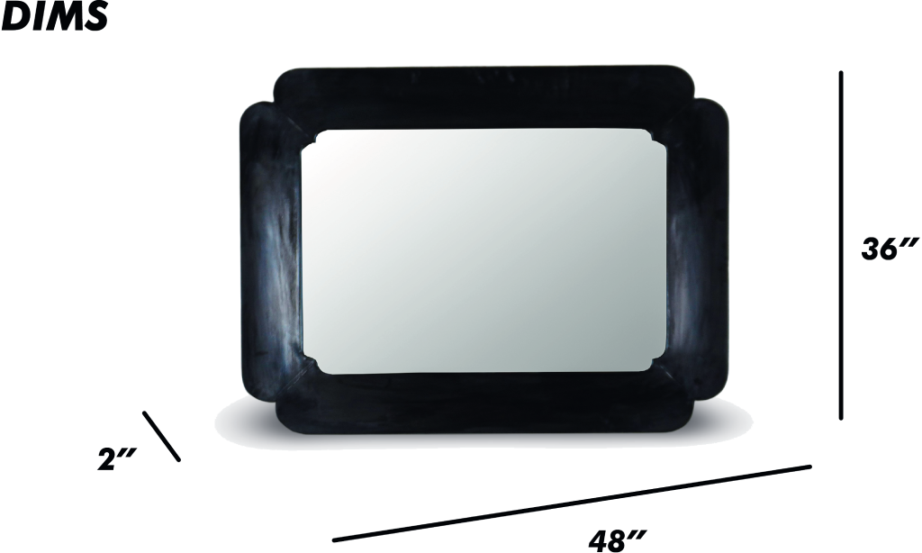 Rectangular Gold Wall Mirror