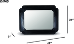 Rectangular Gold Wall Mirror
