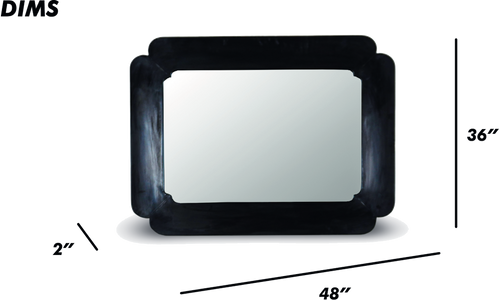Rectangular Gold Wall Mirror