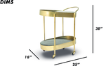 Black Oval Bar Trolley