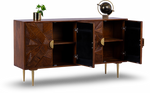 Geometric Patterned Wooden Sideboard