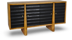 Black Louvered Console Sideboard