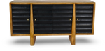Black Louvered Console Sideboard