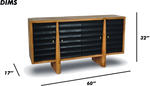 Black Louvered Console Sideboard