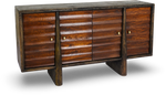 Black Louvered Console Sideboard