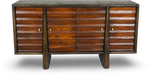 Black Louvered Console Sideboard
