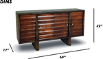 Black Louvered Console Sideboard