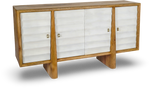 Black Louvered Console Sideboard