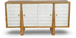 Black Louvered Console Sideboard