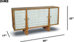 Black Louvered Console Sideboard