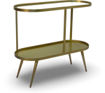Black Oval Console Table