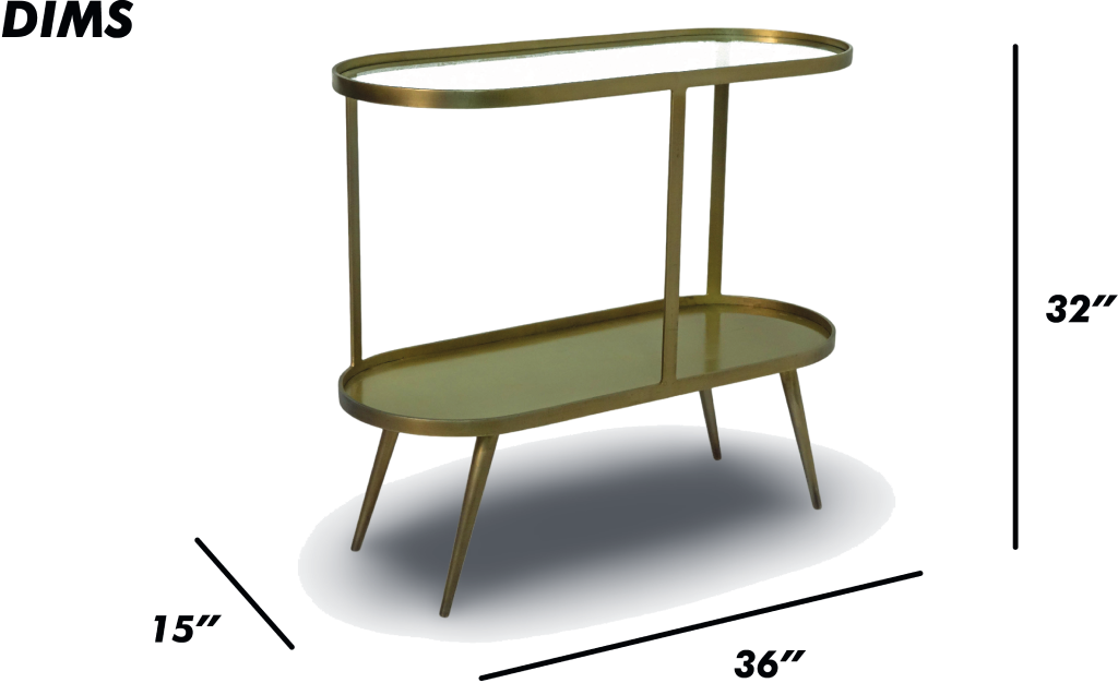 Black Oval Console Table