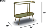 Black Oval Console Table