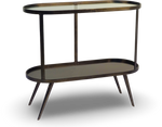 Black Oval Console Table