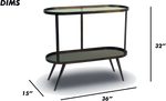 Black Oval Console Table