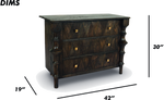 Solid Wood Dresser with Sculpted Legs