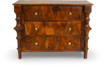 Solid Wood Dresser with Sculpted Legs