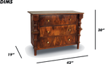 Solid Wood Dresser with Sculpted Legs