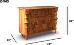 Solid Wood Dresser with Sculpted Legs