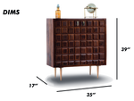 Mid-Century Block Bar Cabinet