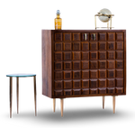 Mid-Century Block Bar Cabinet