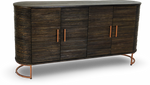 Curved Wooden Ribbed Sideboard