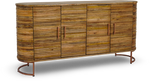 Curved Wooden Ribbed Sideboard