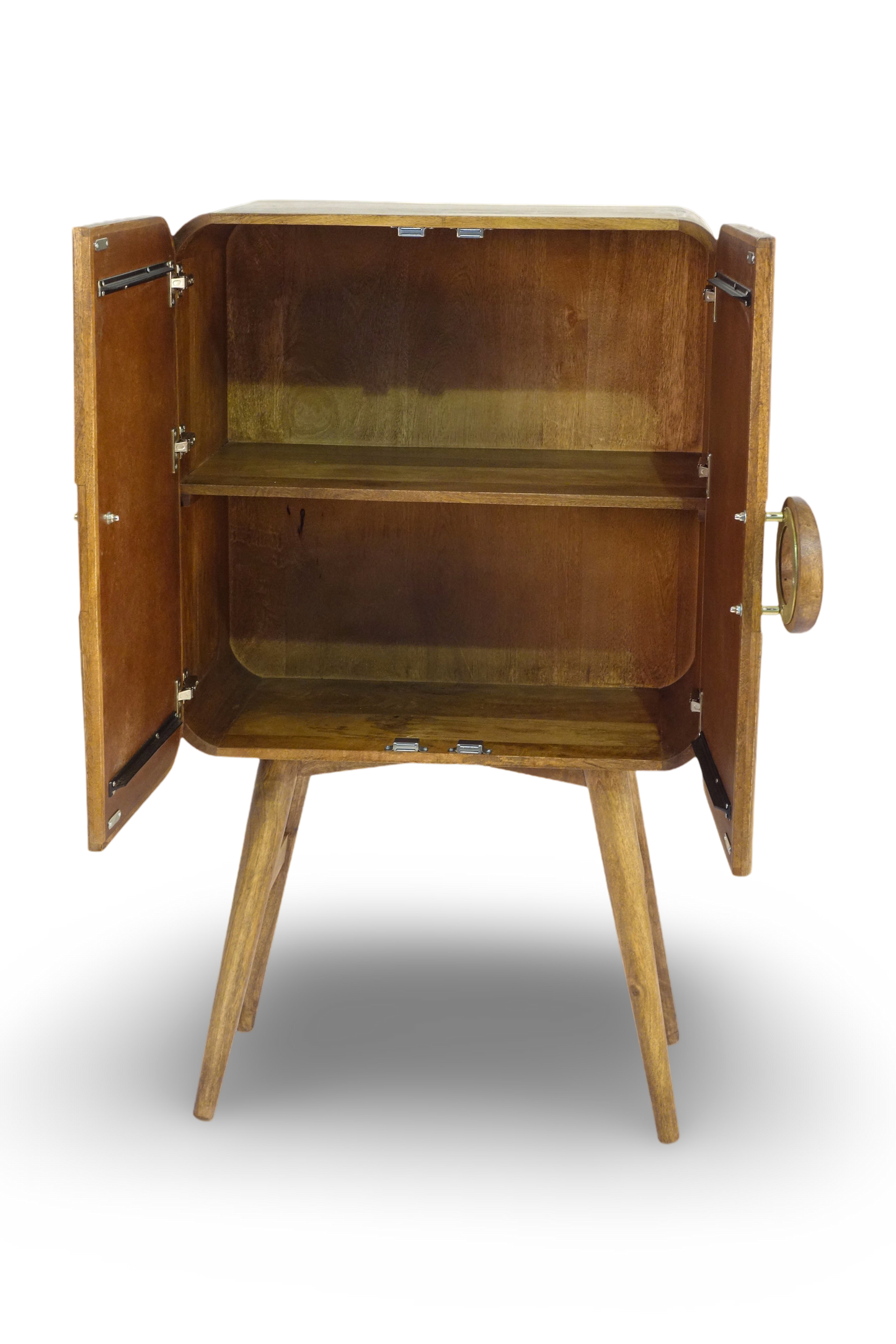 Brown Sunburst Accent Cabinet