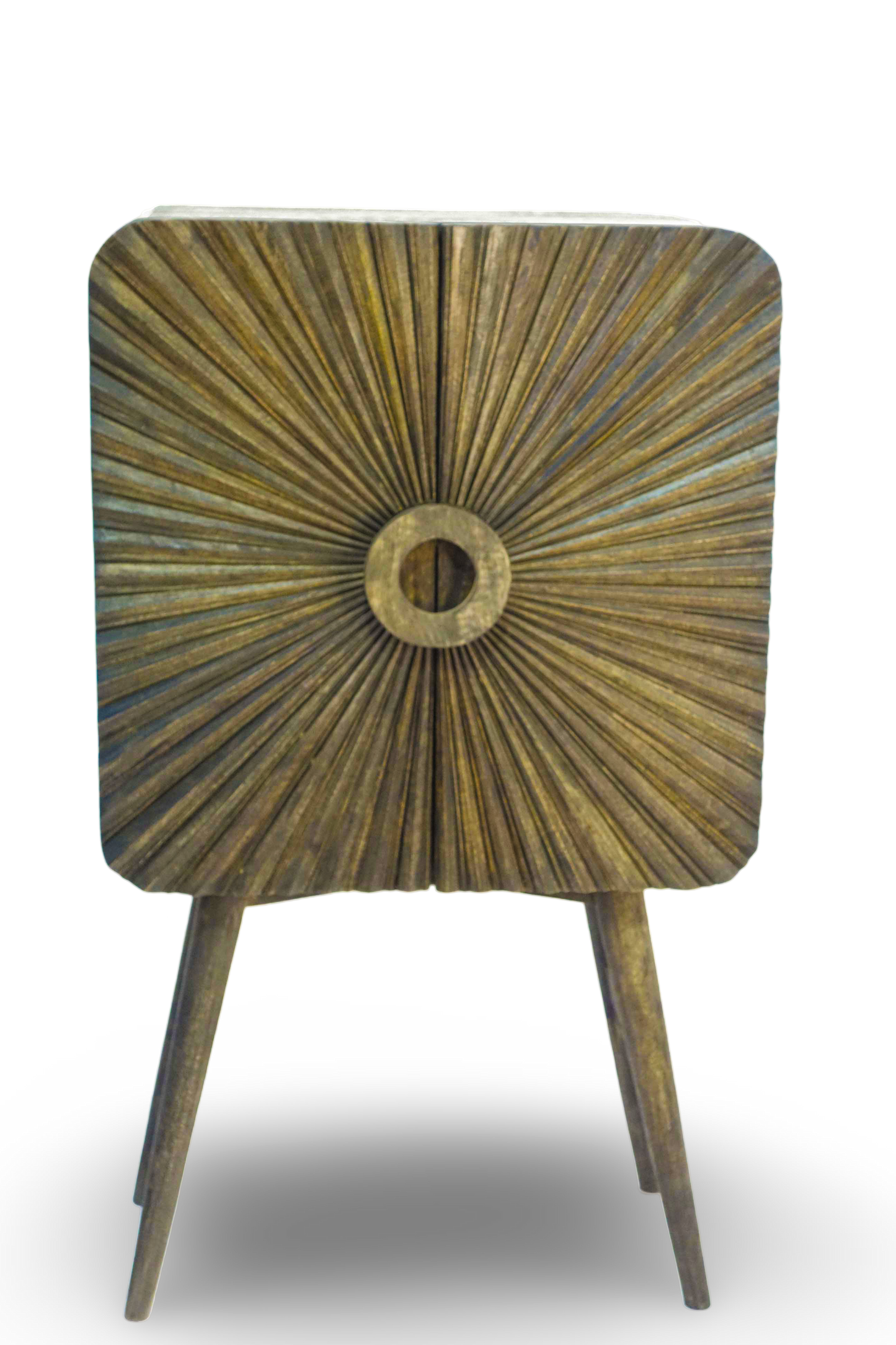 Grey Sunburst Accent Cabinet