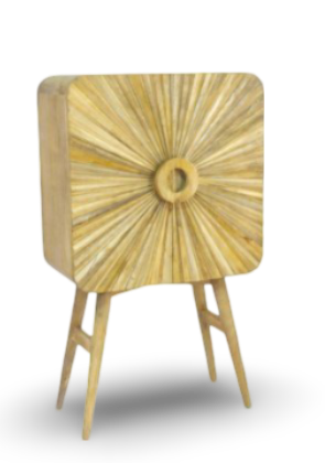 Natural Sunburst Accent Cabinet
