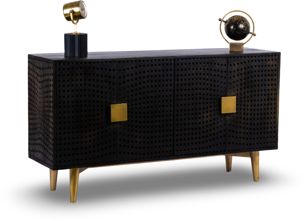 Perforated Wooden Sideboard