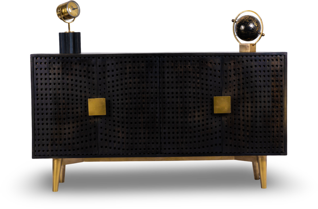 Perforated Wooden Sideboard