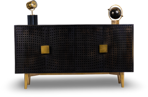 Perforated Wooden Sideboard
