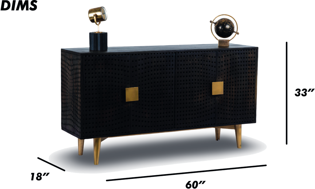 Perforated Wooden Sideboard