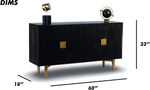 Perforated Wooden Sideboard