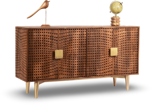 Perforated Wooden Sideboard