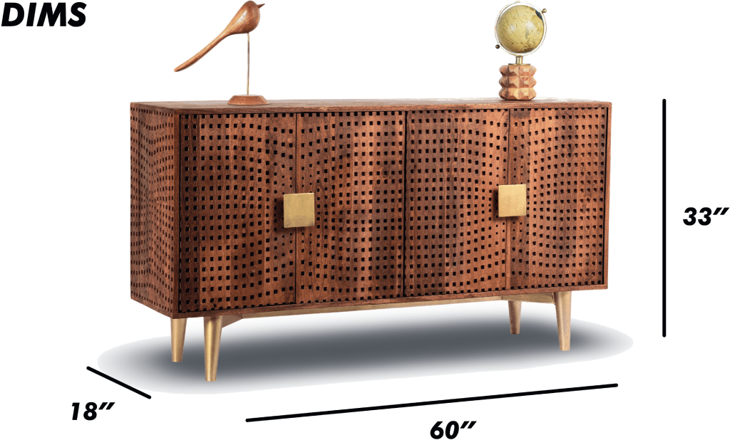 Perforated Wooden Sideboard