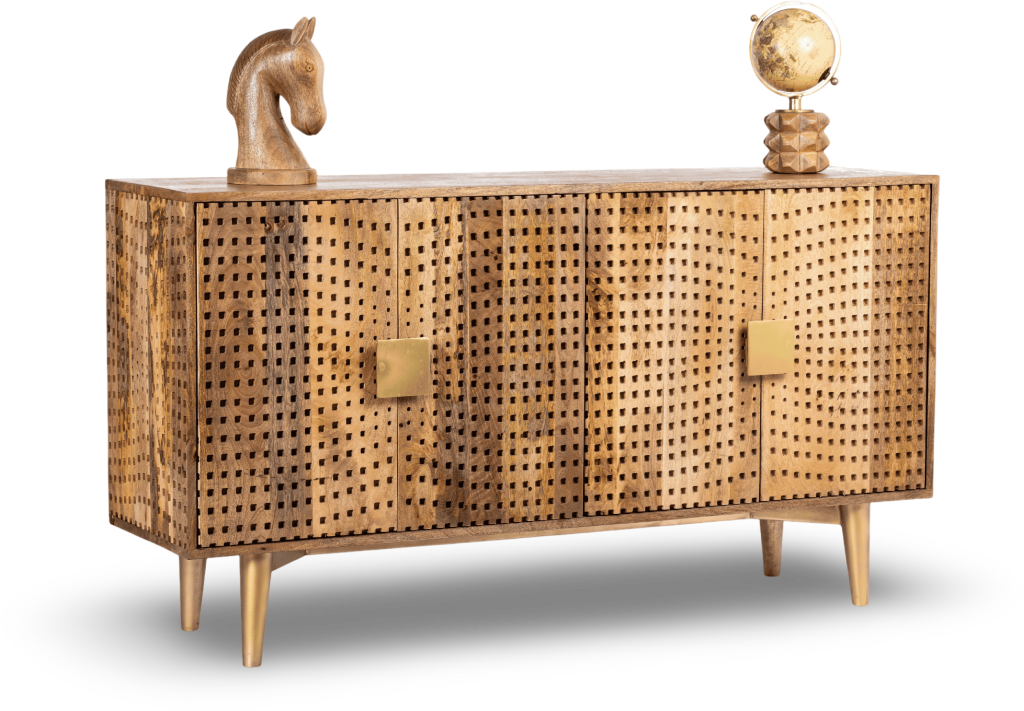 Perforated Wooden Sideboard